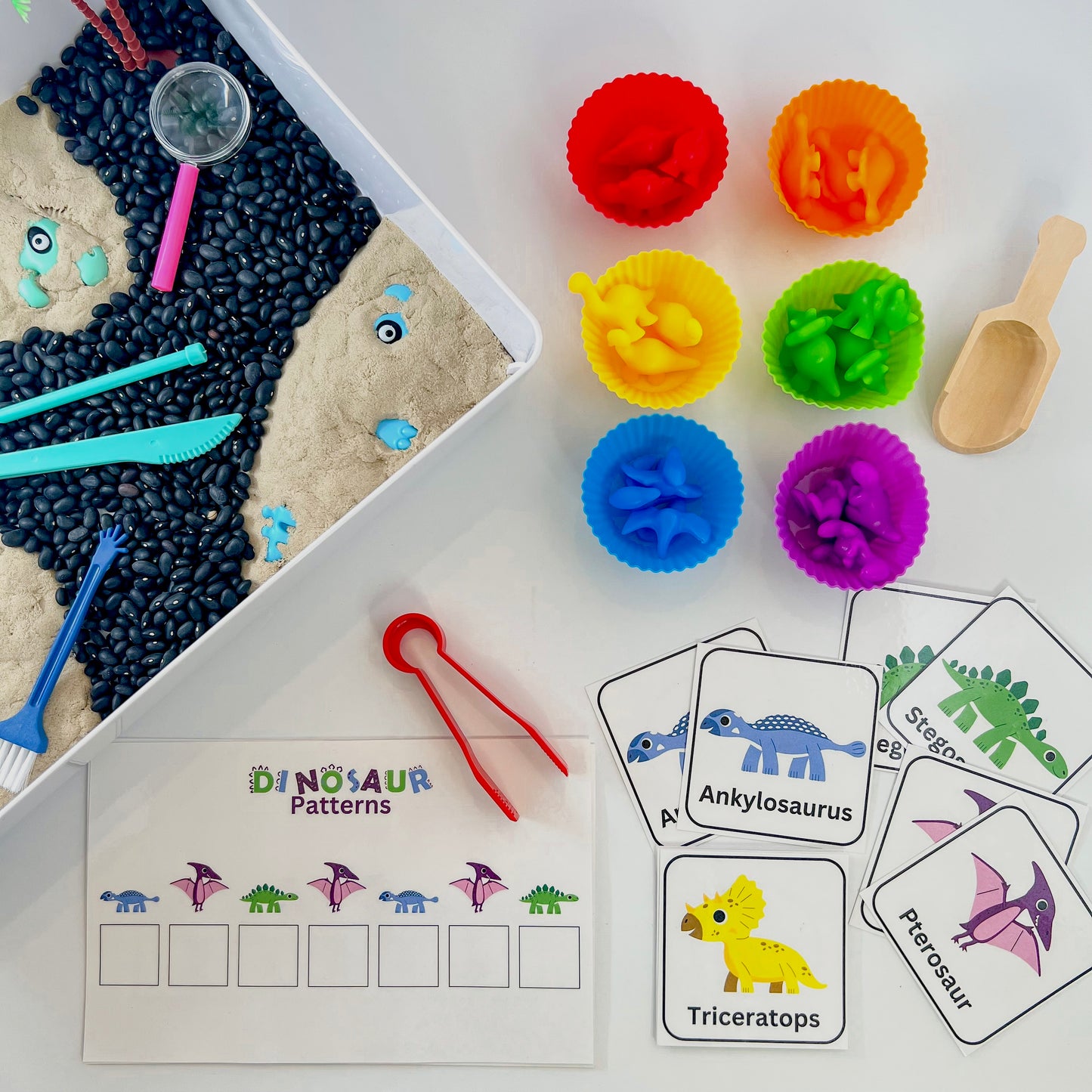 Dinosaur Dig Sensory Bin
