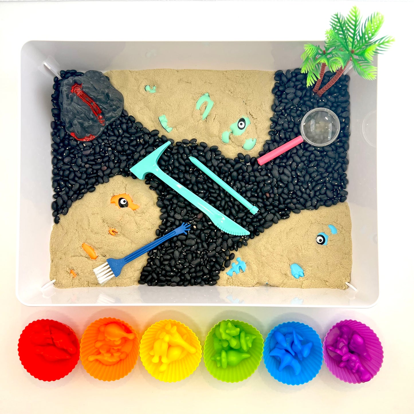 Dinosaur Dig Sensory Bin
